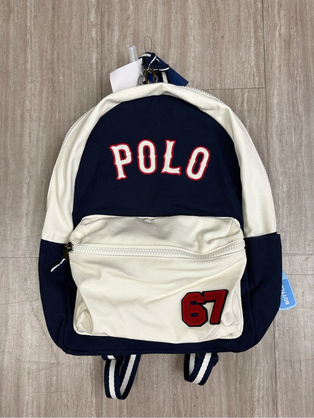 Polo Ralph Lauren Canvas Navy White Backpack Adults/Kids Laptop Sleeve